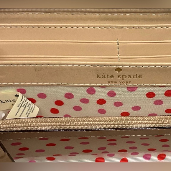 Kate Spade Neda Wellesley Pebbled Leather Zip Around Wallet - Holiday Blue -EUC - Picture 14 of 15